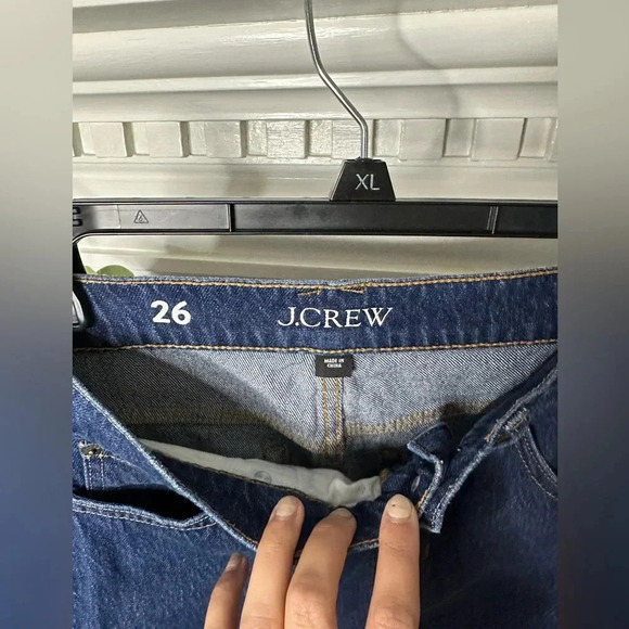 J. Crew size 26 deep indigo washed straight leg blue jeans classic preppy - Picture 2 of 4